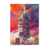 Futuristic Cityscape Photographic Print, Cyberpunk Art Print, Dystopian City Art, Sci Fi Wall Decor, Urban Fantasy Art, Unique Home Decor - Tawshia